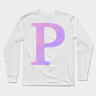 The Letter P Pink and Purple Long Sleeve T-Shirt